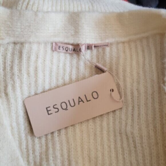 Esqualo Wrap Around Knit Cardigan Sweater Sz Large NWT - Picture 10 of 11